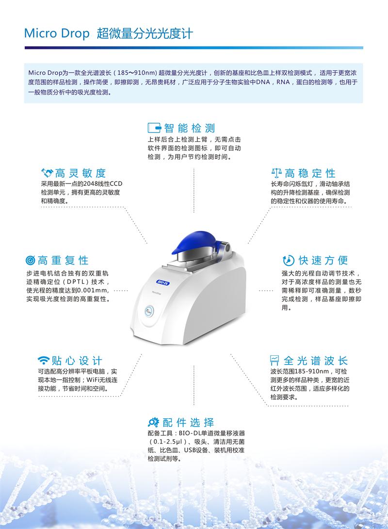 超微量分光光度計如何測定核酸濃度